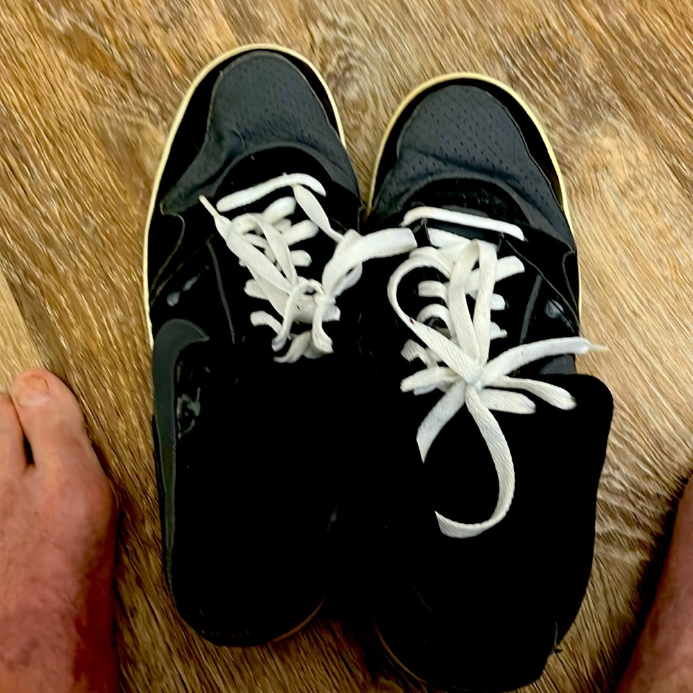 Mike air size 12, black and white, used with a lot of life